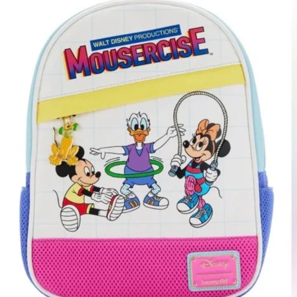 Loungefly Disney Mickey & Friends Mousercise Unisex Mini Backpack